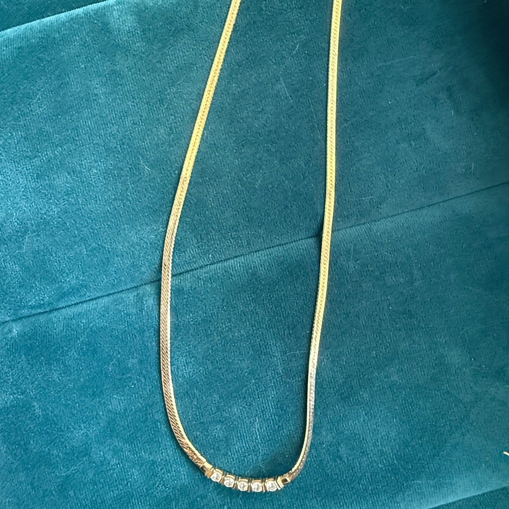 Vintage Elegant Gold and Silver Costume Necklace